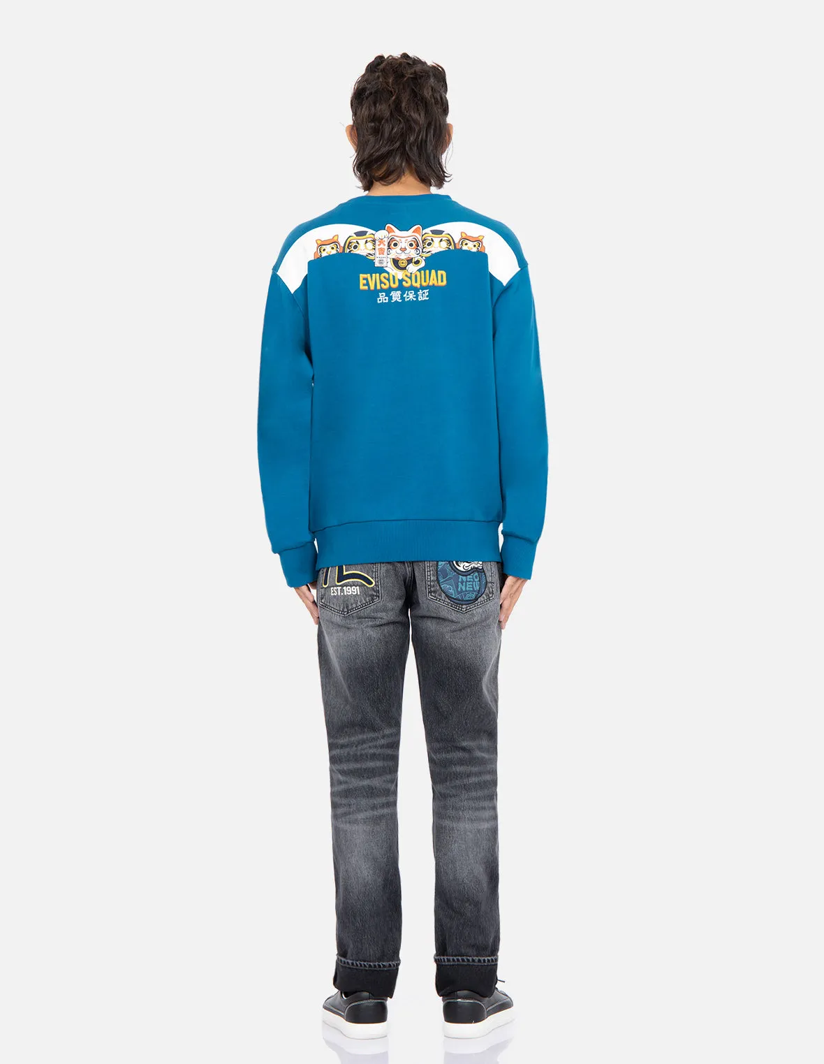 EVISU Squad Daicock Print Sweatshirt