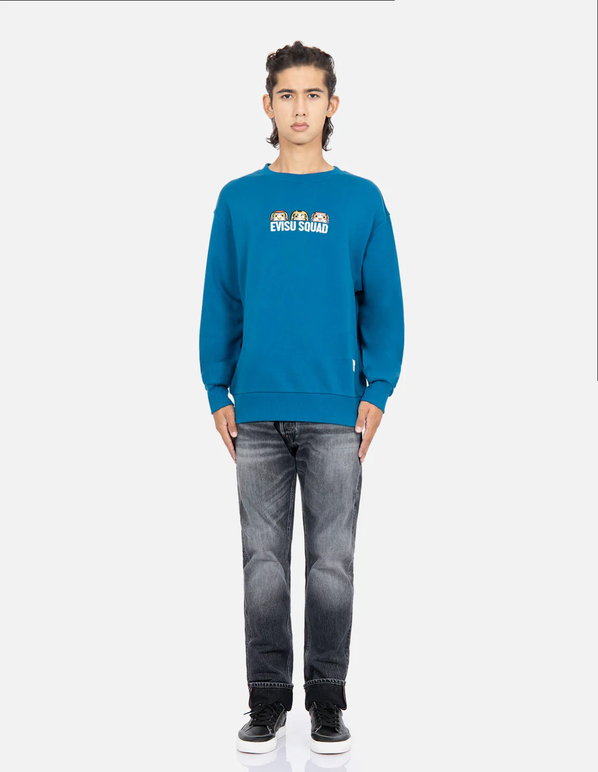 EVISU Squad Daicock Print Sweatshirt