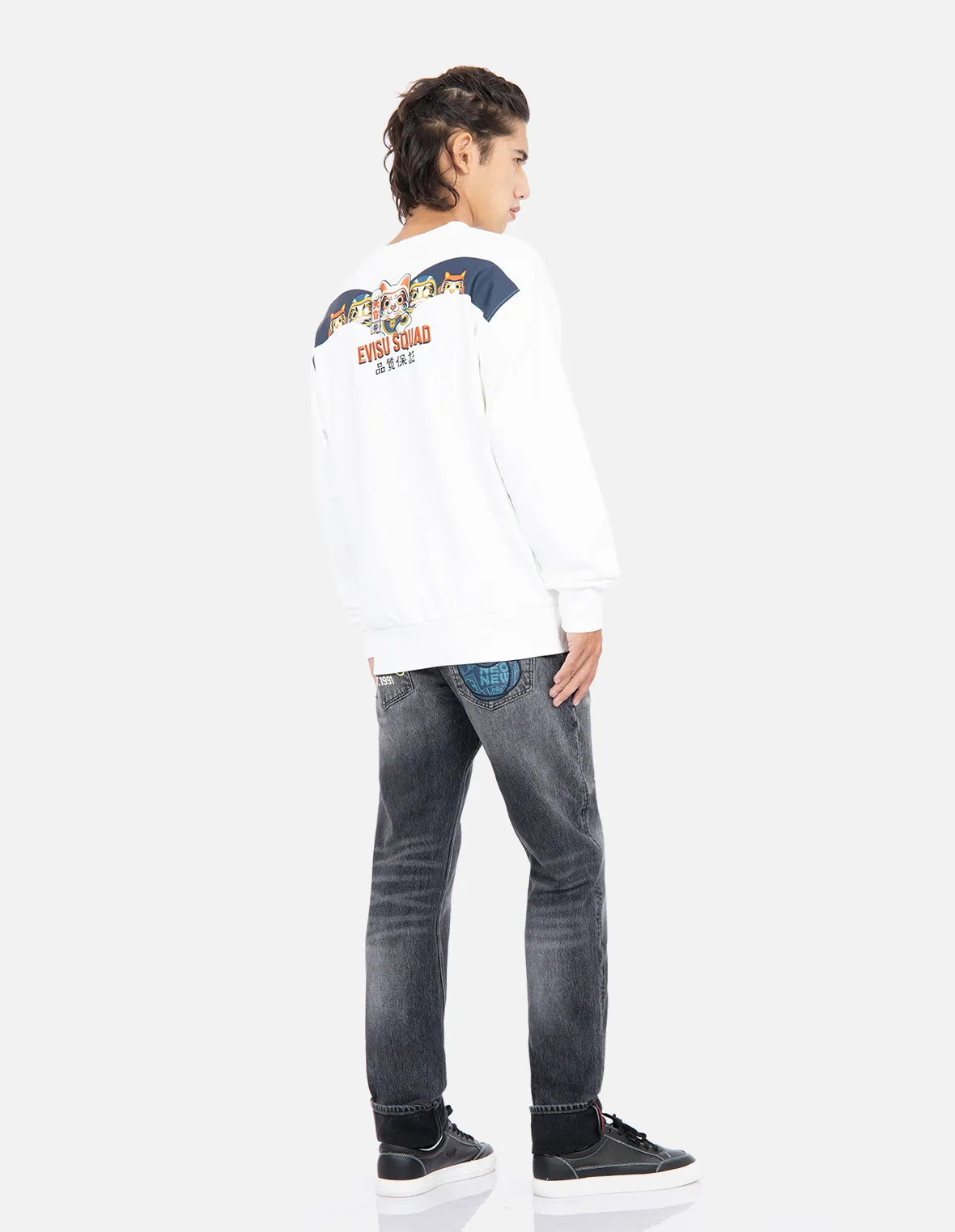 EVISU Squad Daicock Print Sweatshirt