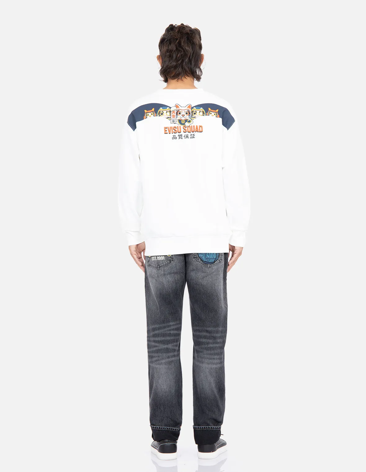 EVISU Squad Daicock Print Sweatshirt