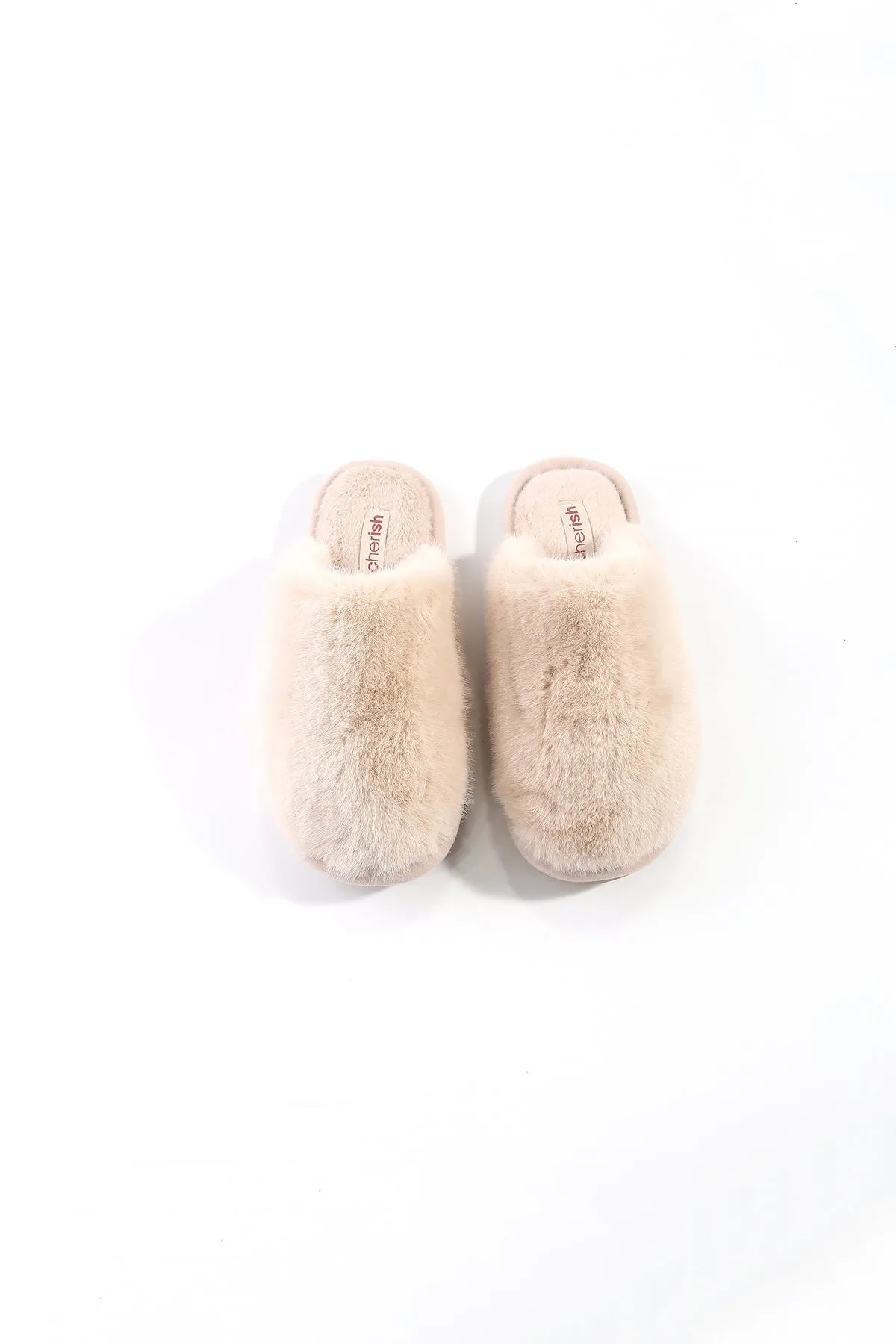 Extra Fluffy Cream Mule Slippers