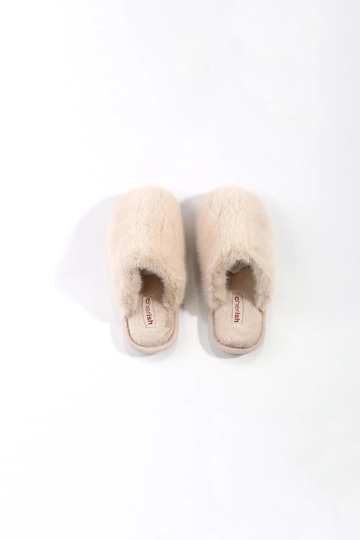 Extra Fluffy Cream Mule Slippers