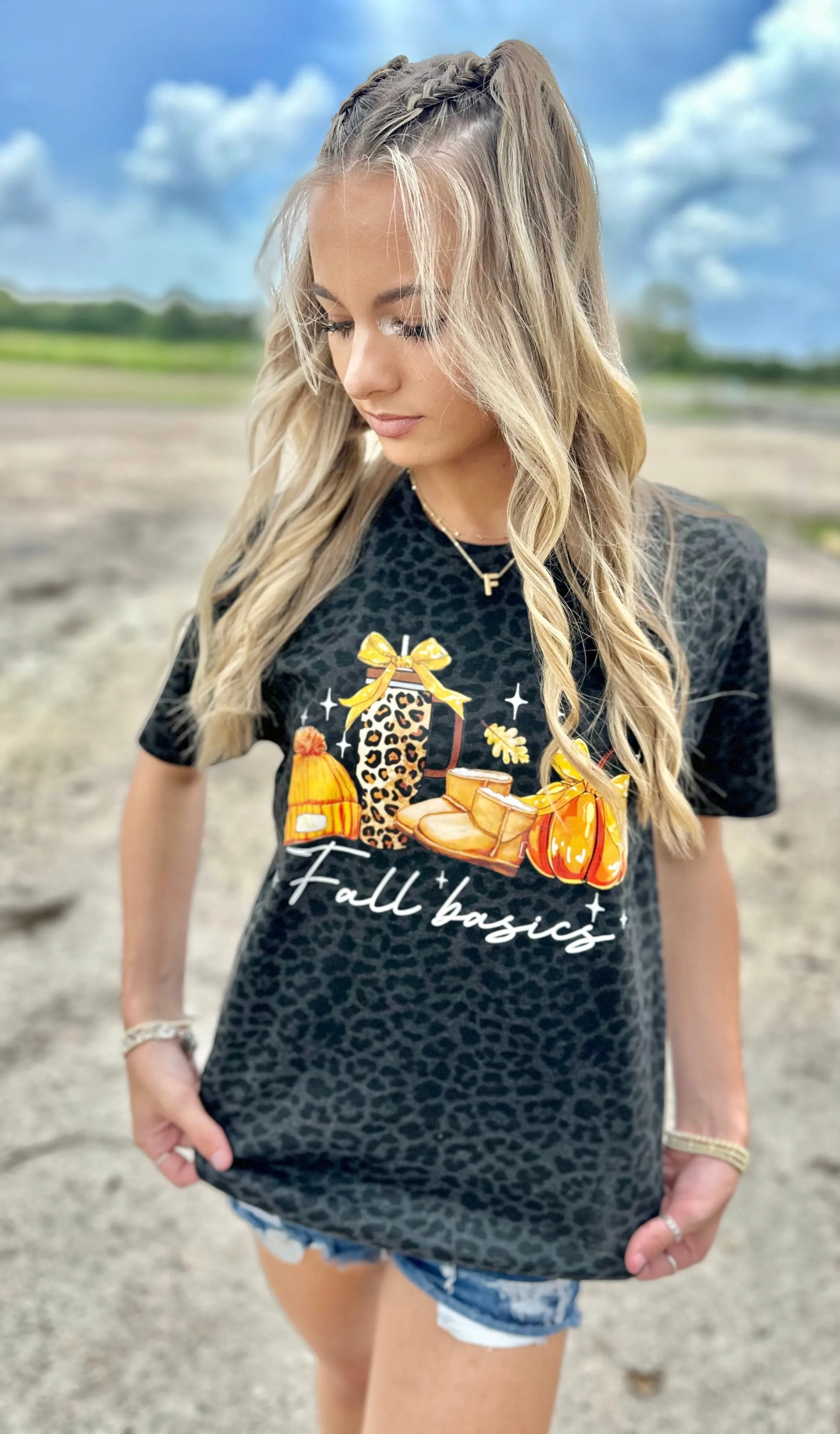 Fall Basics Leopard Tee