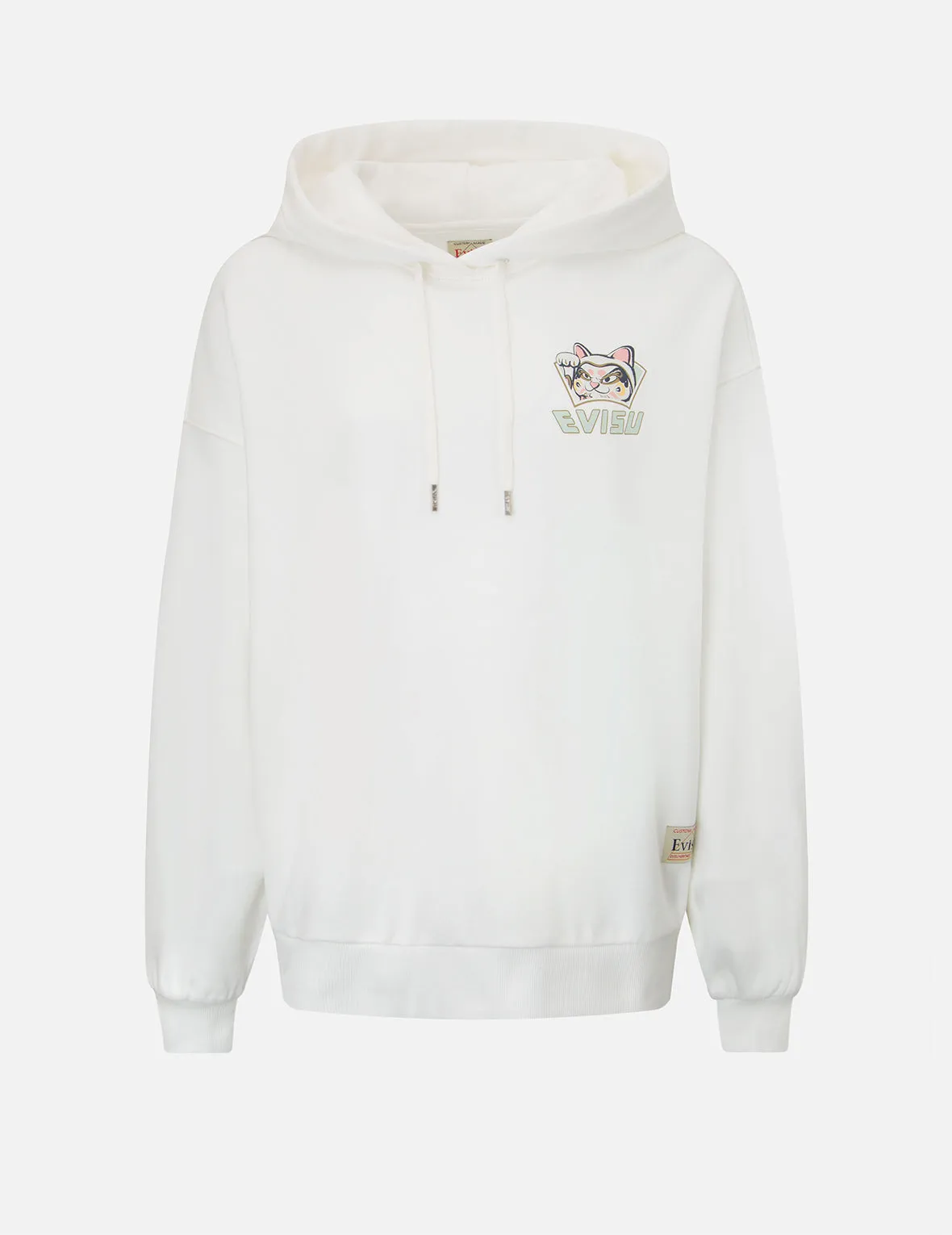 “Fortune Cat and Daruma” Double Daicock Print Hooded Sweatshirt