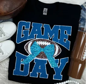 Game Day Bow Tee - Blue