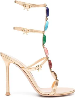 Gianvito Rossi Shanti 105mm gladiator sandals Gold