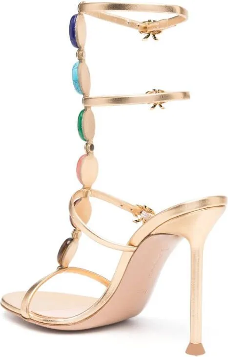 Gianvito Rossi Shanti 105mm gladiator sandals Gold