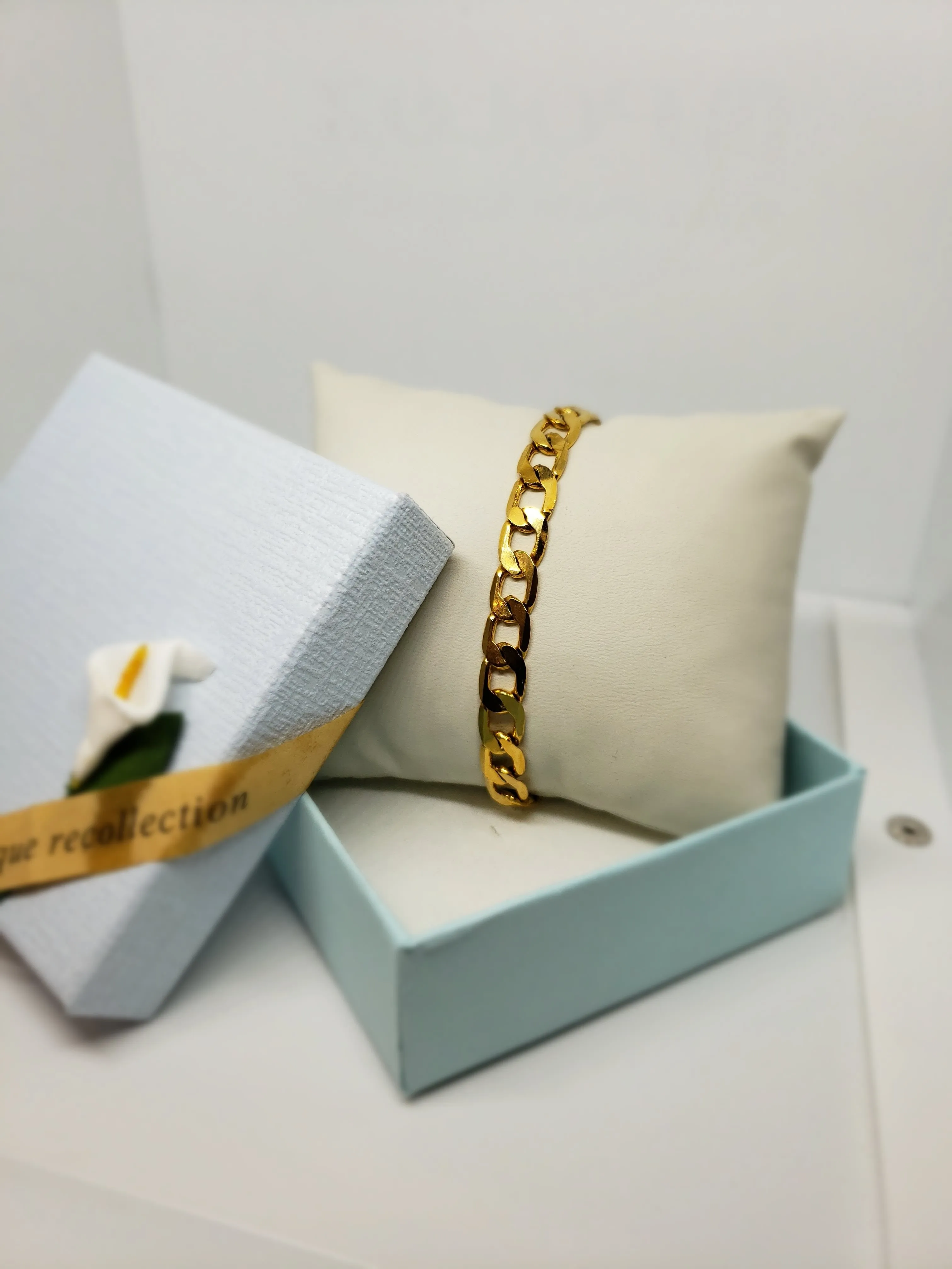 Gold Plated Curb Link Bracelet