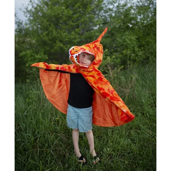 Great Pretenders Great Pretenders Grandasaurus Pterodactyl Cape, Orange, Size 4-6