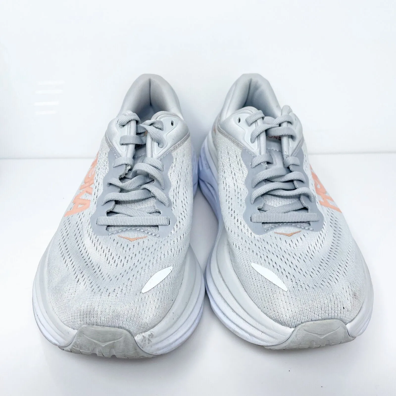 Hoka One One Womens Bondi 8 1127954 HMLR Gray Running Shoes Sneakers Size 7 B