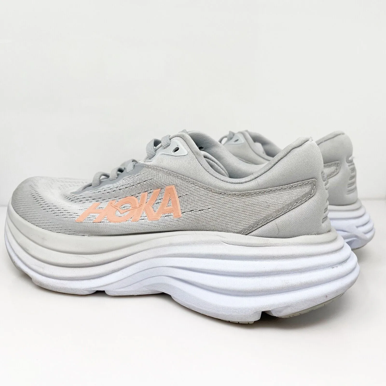 Hoka One One Womens Bondi 8 1127954 HMLR Gray Running Shoes Sneakers Size 7 B