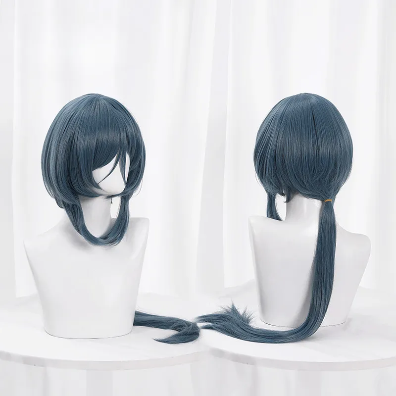 Honkai Star Rail Natasha Bluish Gray Long Cosplay Wig ON795