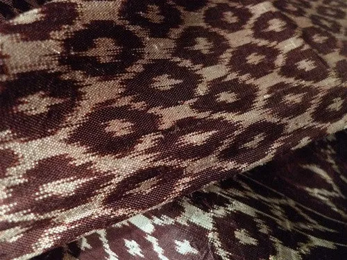 Imperio IKAT Silk Shawl, Wrap or Scarf in Brown