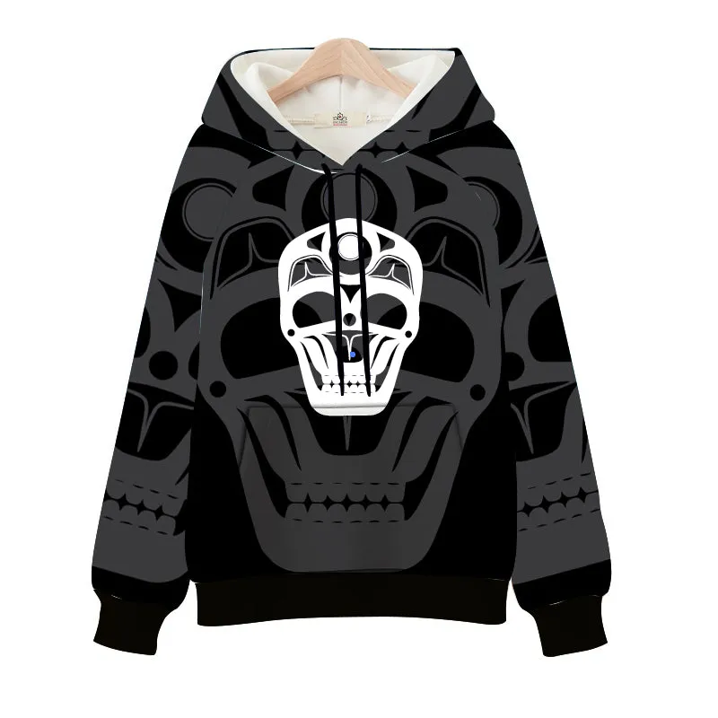 James Johnson Skull Hooded Sweat Shirt