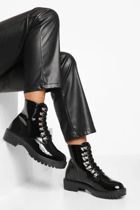 Lace Up Chunky Combat Boots