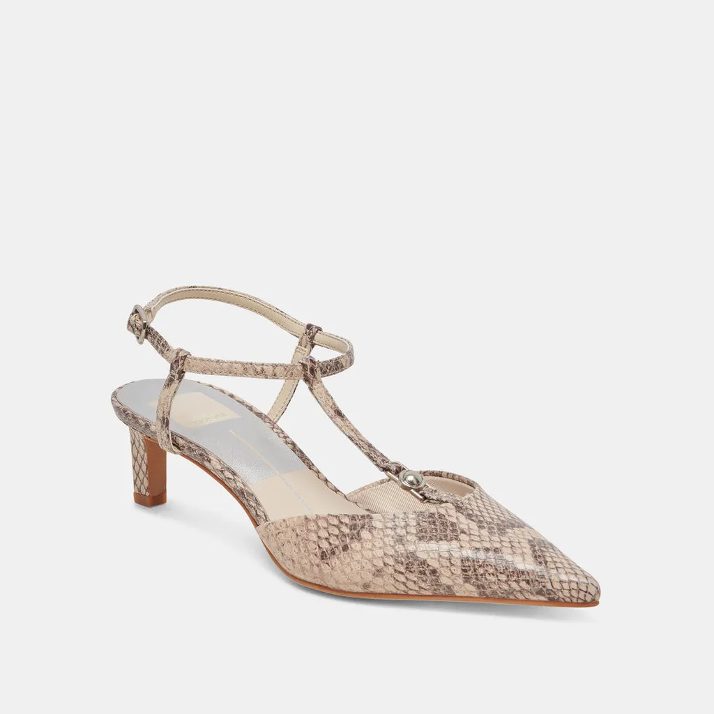 LAVON HEELS SAND SNAKE EMBOSSED– Dolce Vita 6988668829762