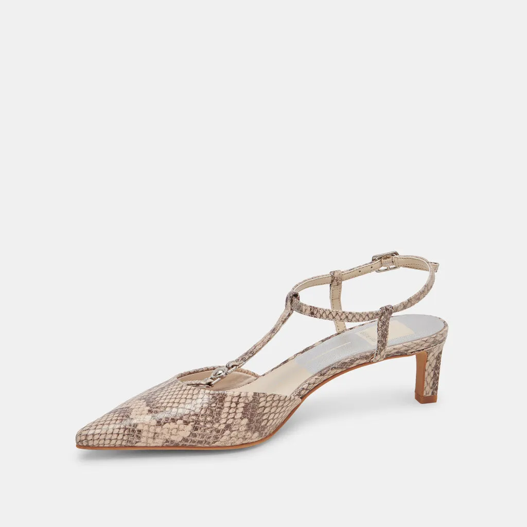 LAVON HEELS SAND SNAKE EMBOSSED– Dolce Vita 6988668829762