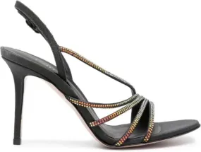 Le Silla Scarlet 95mm rhinestone-embellished sandals Black