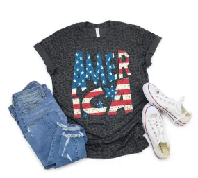 Leopard America Tee