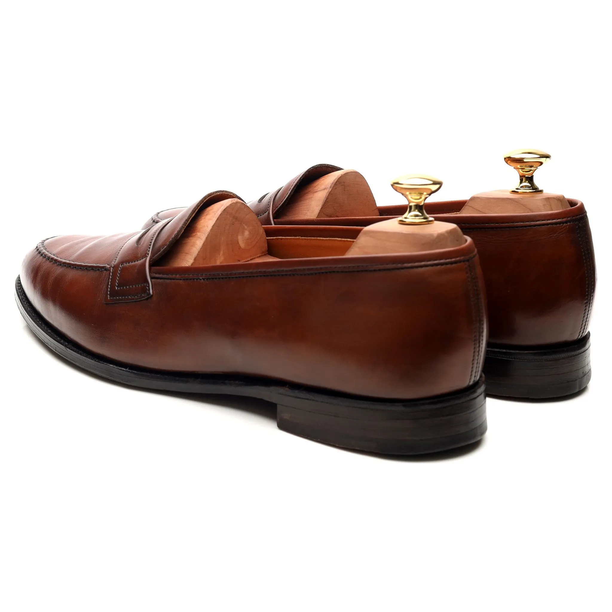 'Mayfair' Brown Leather Loafers UK 10 F