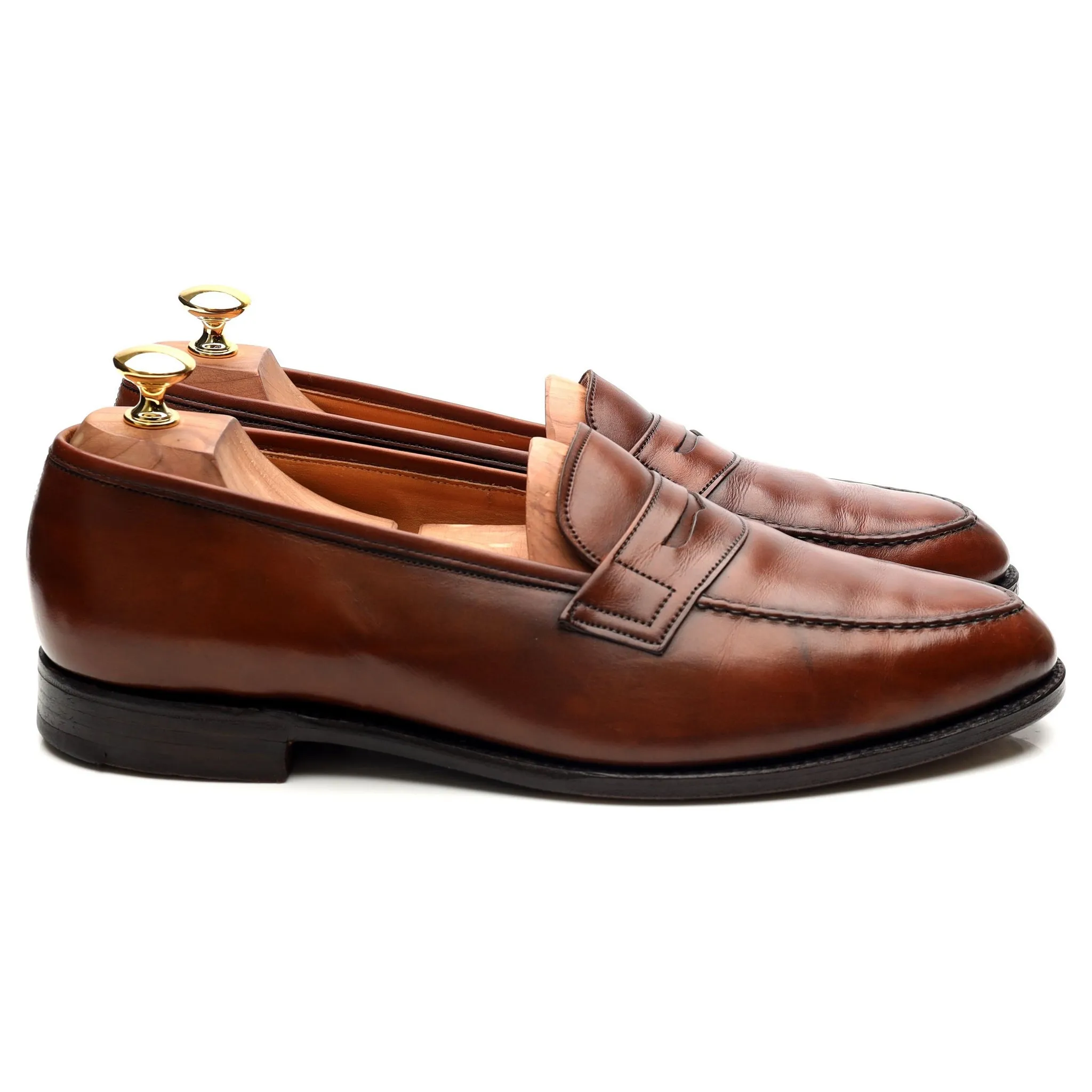 'Mayfair' Brown Leather Loafers UK 10 F