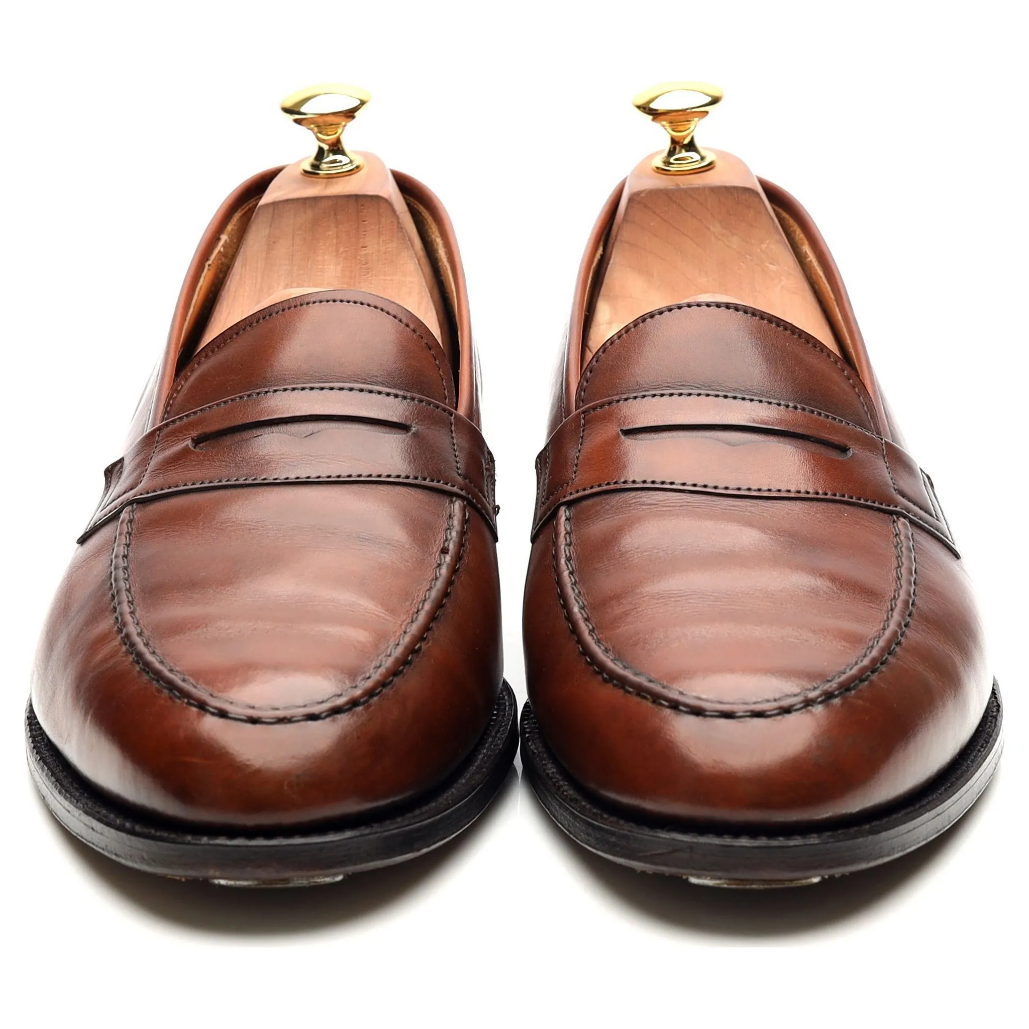 'Mayfair' Brown Leather Loafers UK 10 F