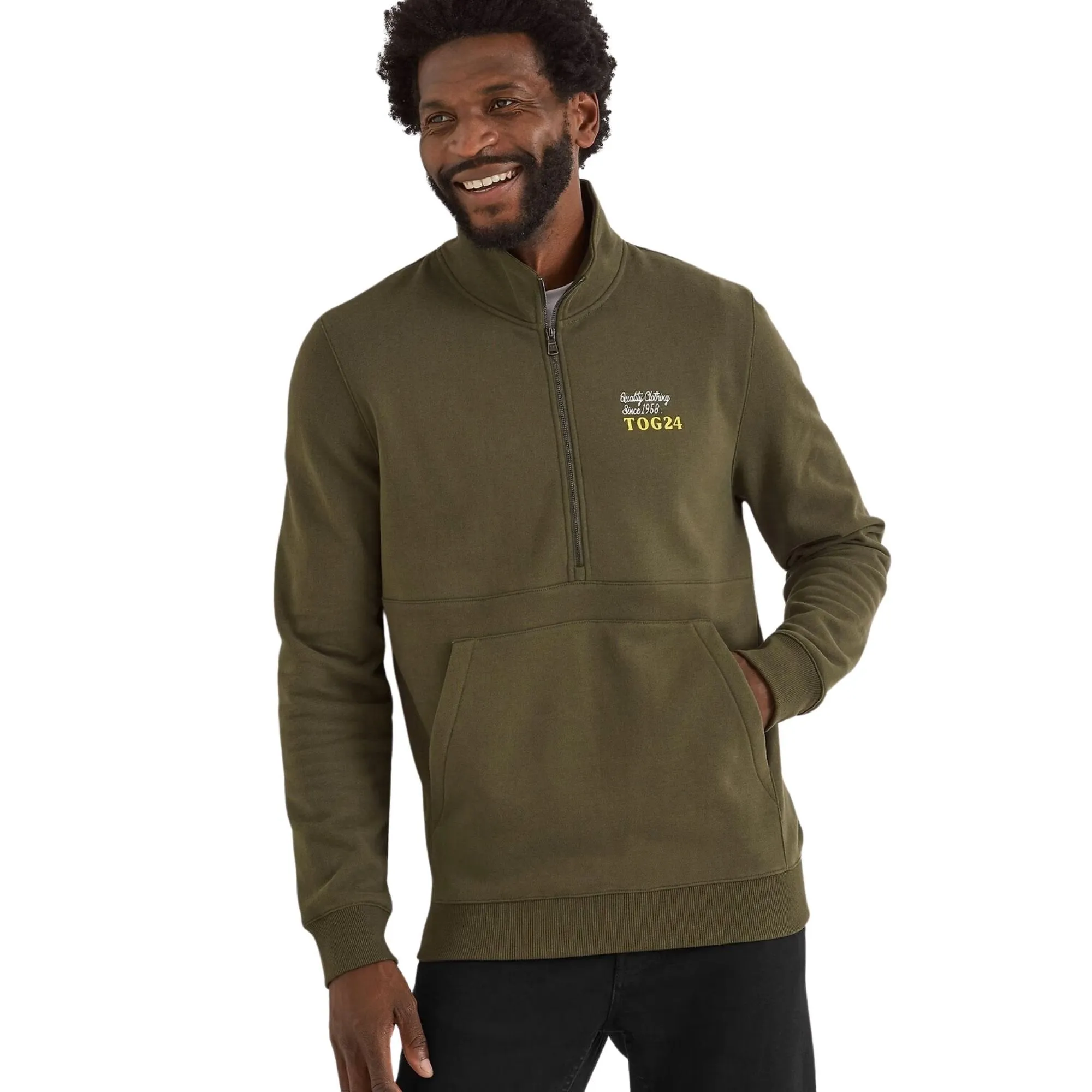 Mens Renard Zip Neck Sweatshirt