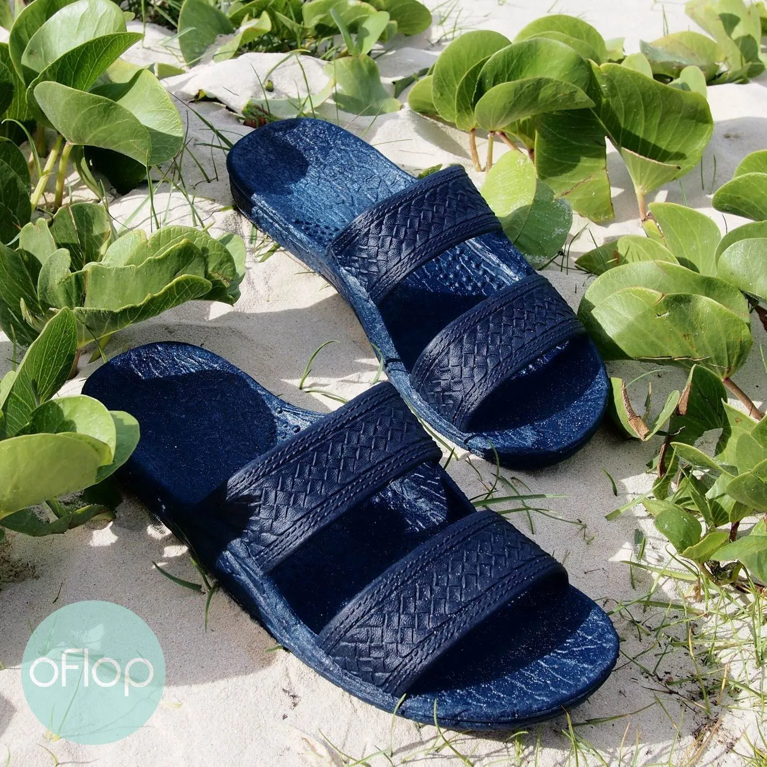 Navy Blue Jandals ® -- Pali Hawaii Hawaiian Jesus Sandals