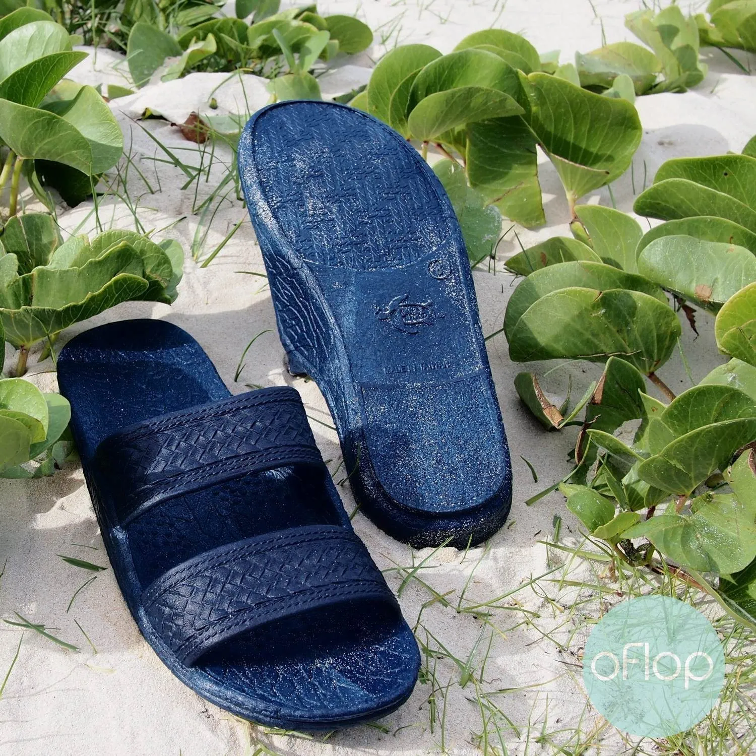 Navy Blue Jandals ® -- Pali Hawaii Hawaiian Jesus Sandals