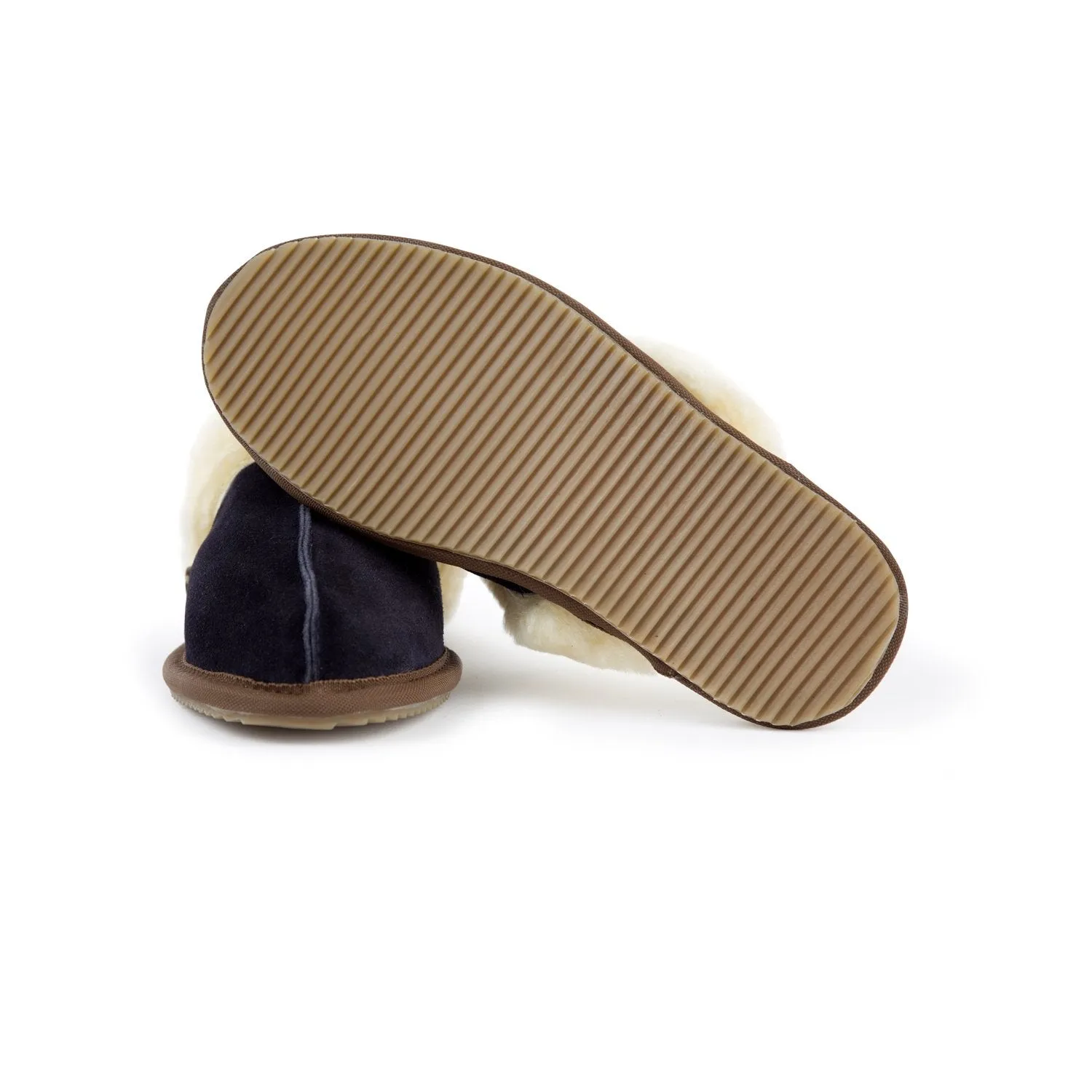 Navy Sheepskin Slippers