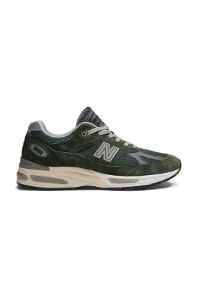 New Balance sneakers 991v2 Kombu green color U991GR2