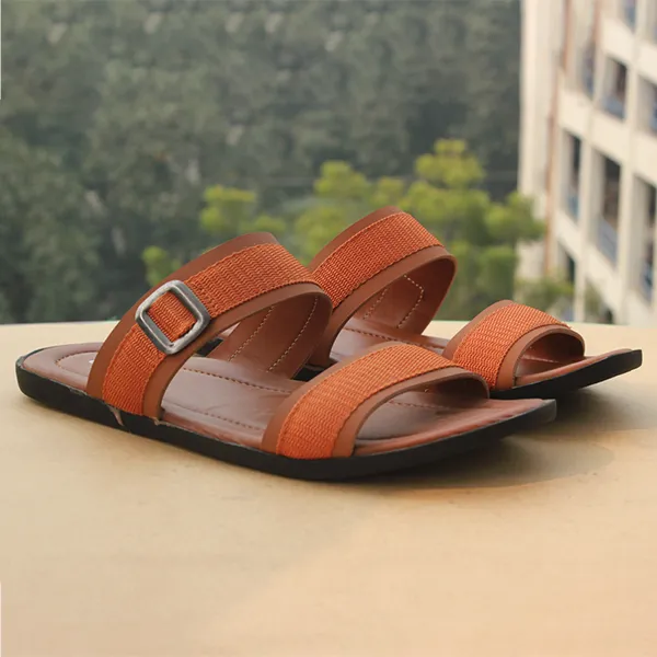 Orange Slippers for men