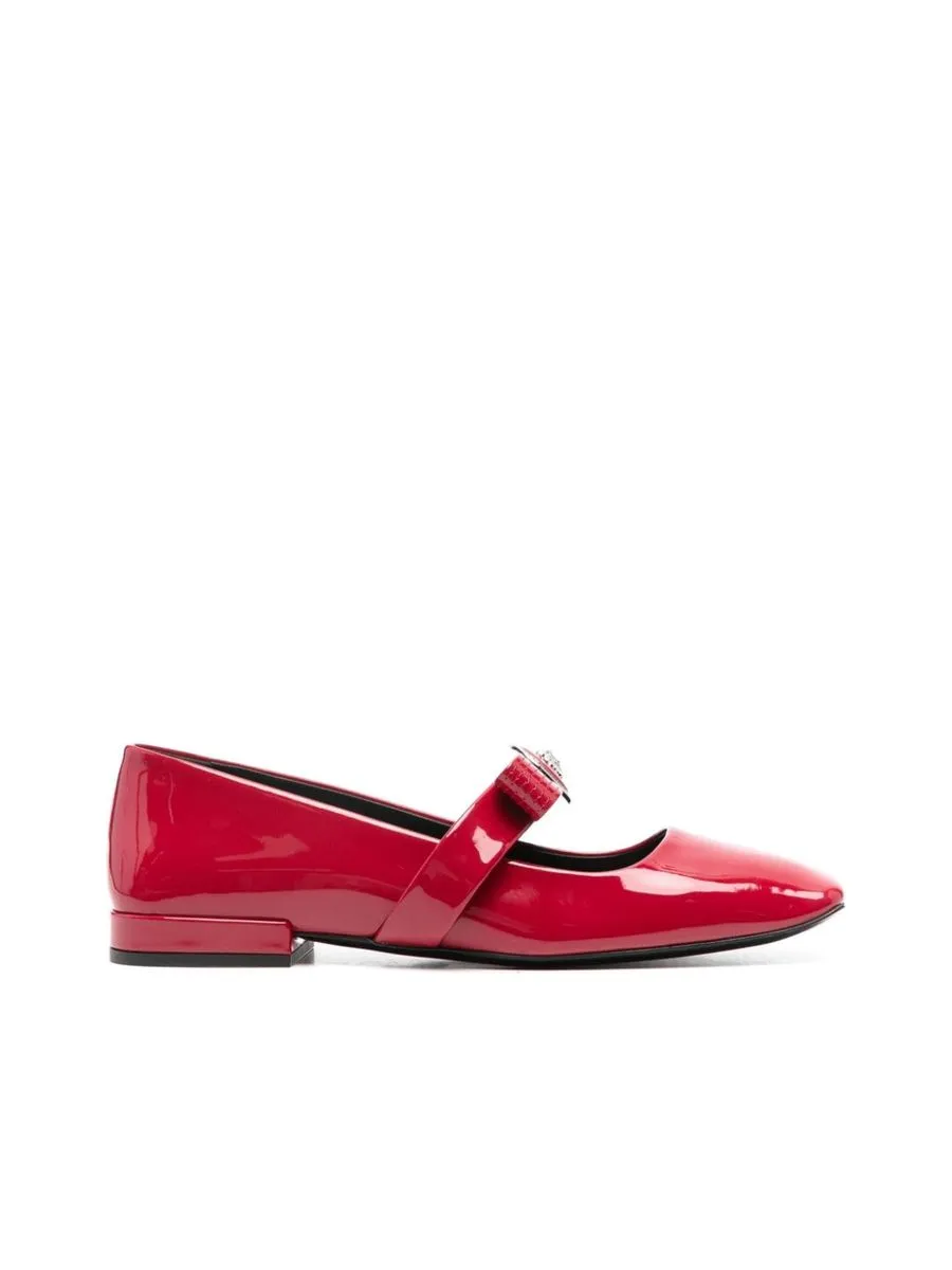 Patent Leather Square Toe Flats