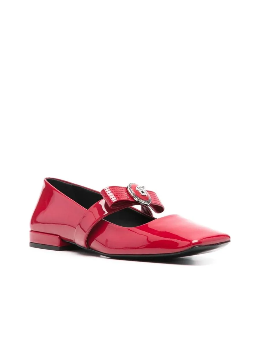 Patent Leather Square Toe Flats