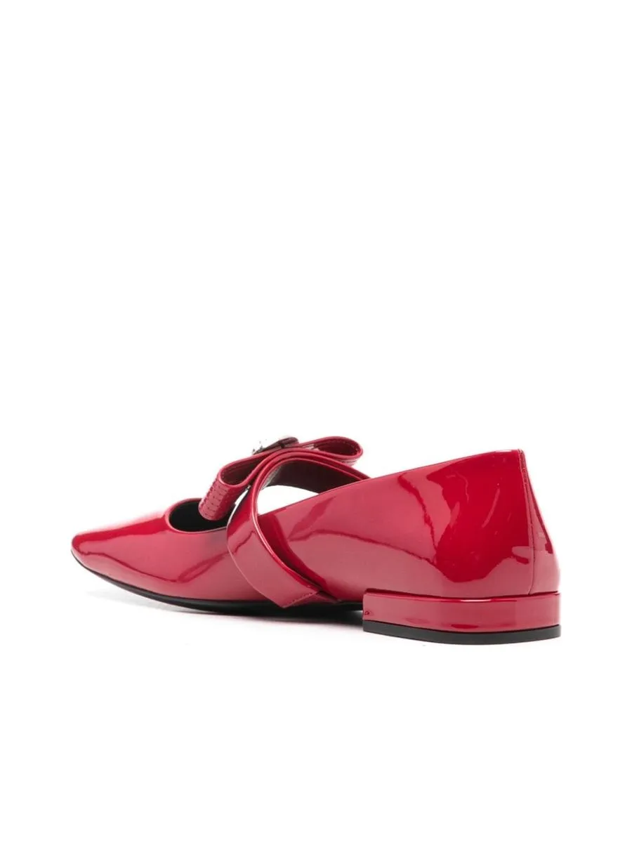 Patent Leather Square Toe Flats