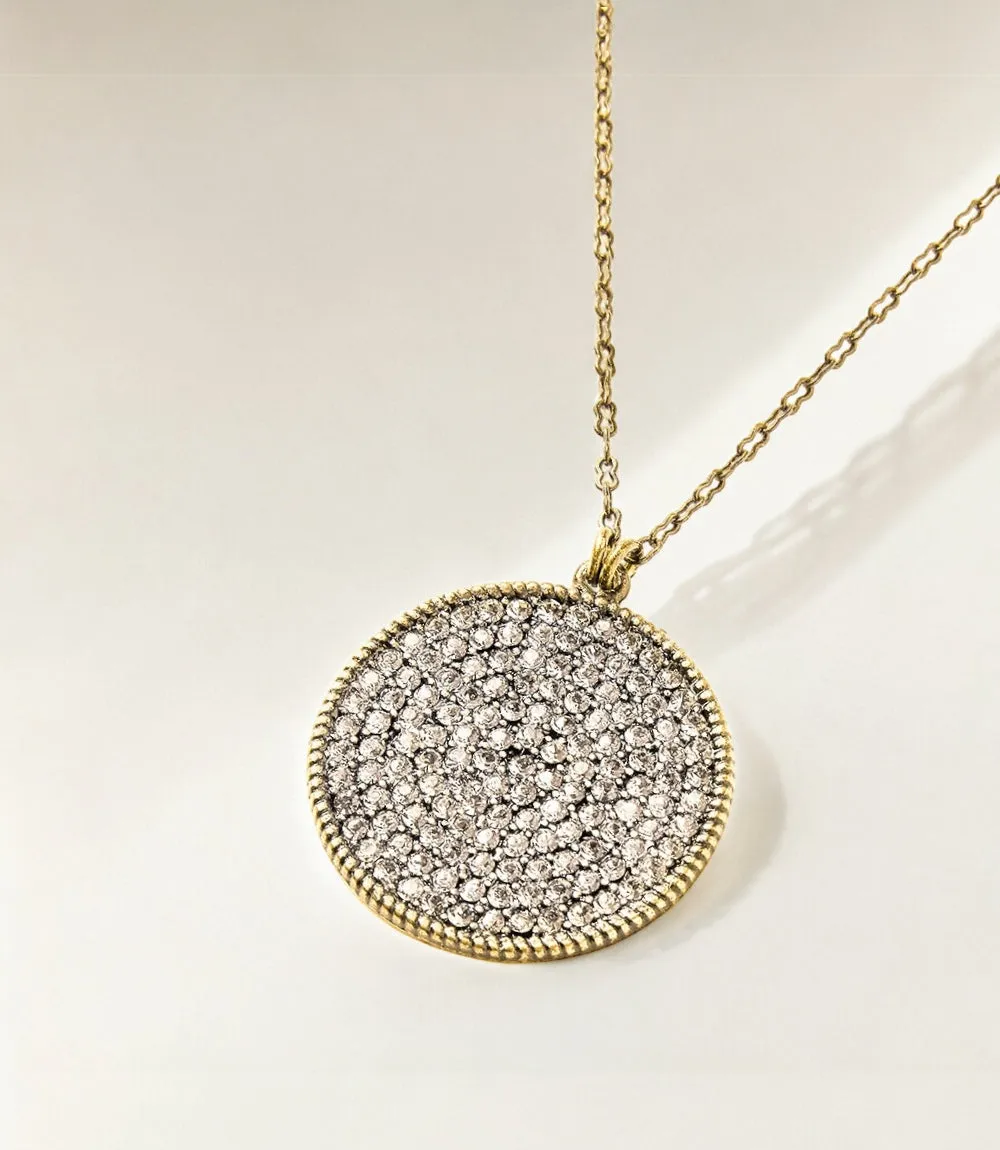 Pavé Disc Necklace