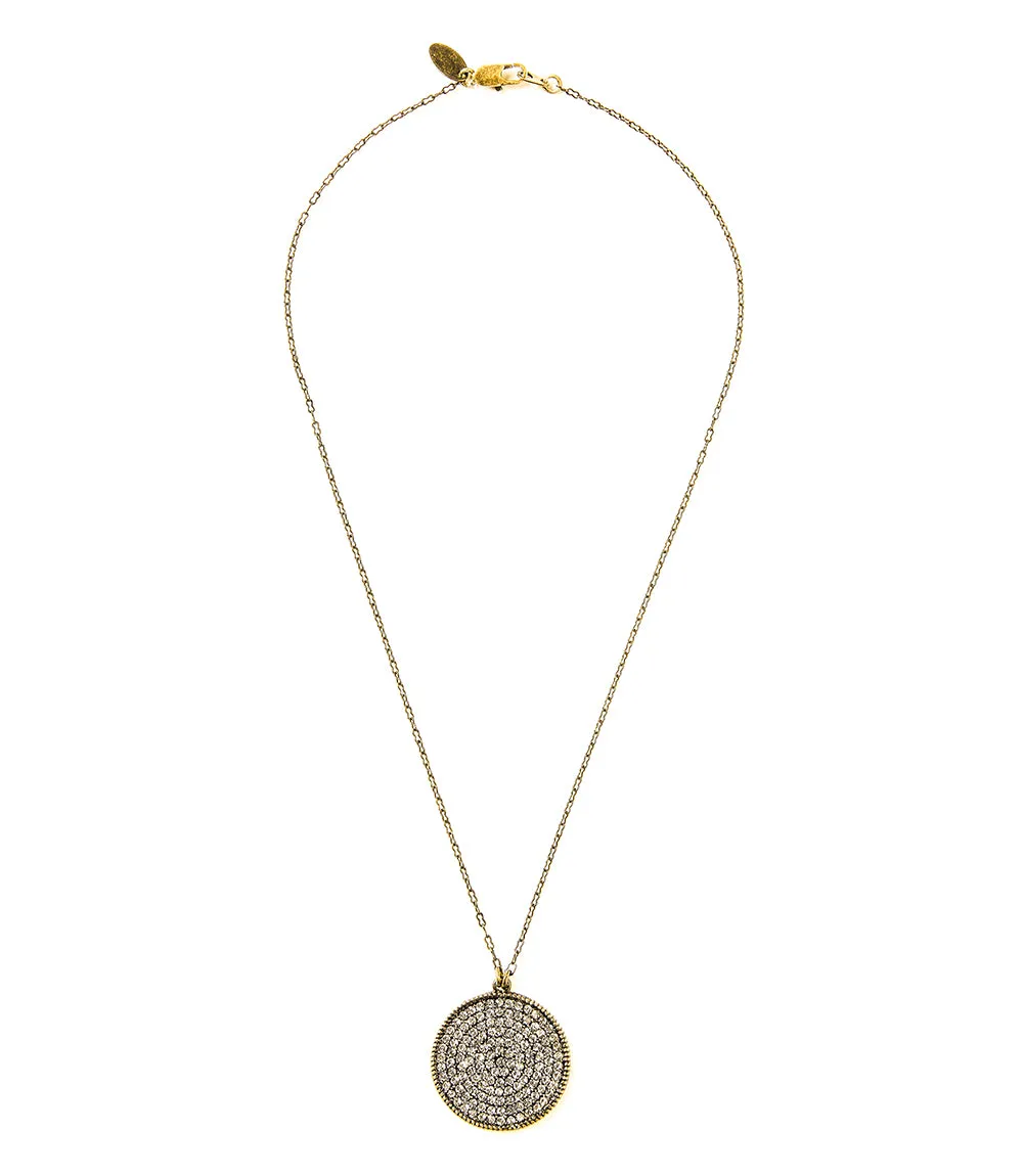 Pavé Disc Necklace