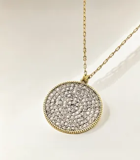 Pavé Disc Necklace