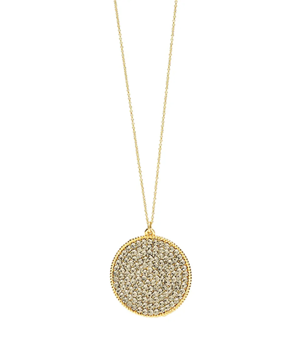 Pavé Disc Necklace