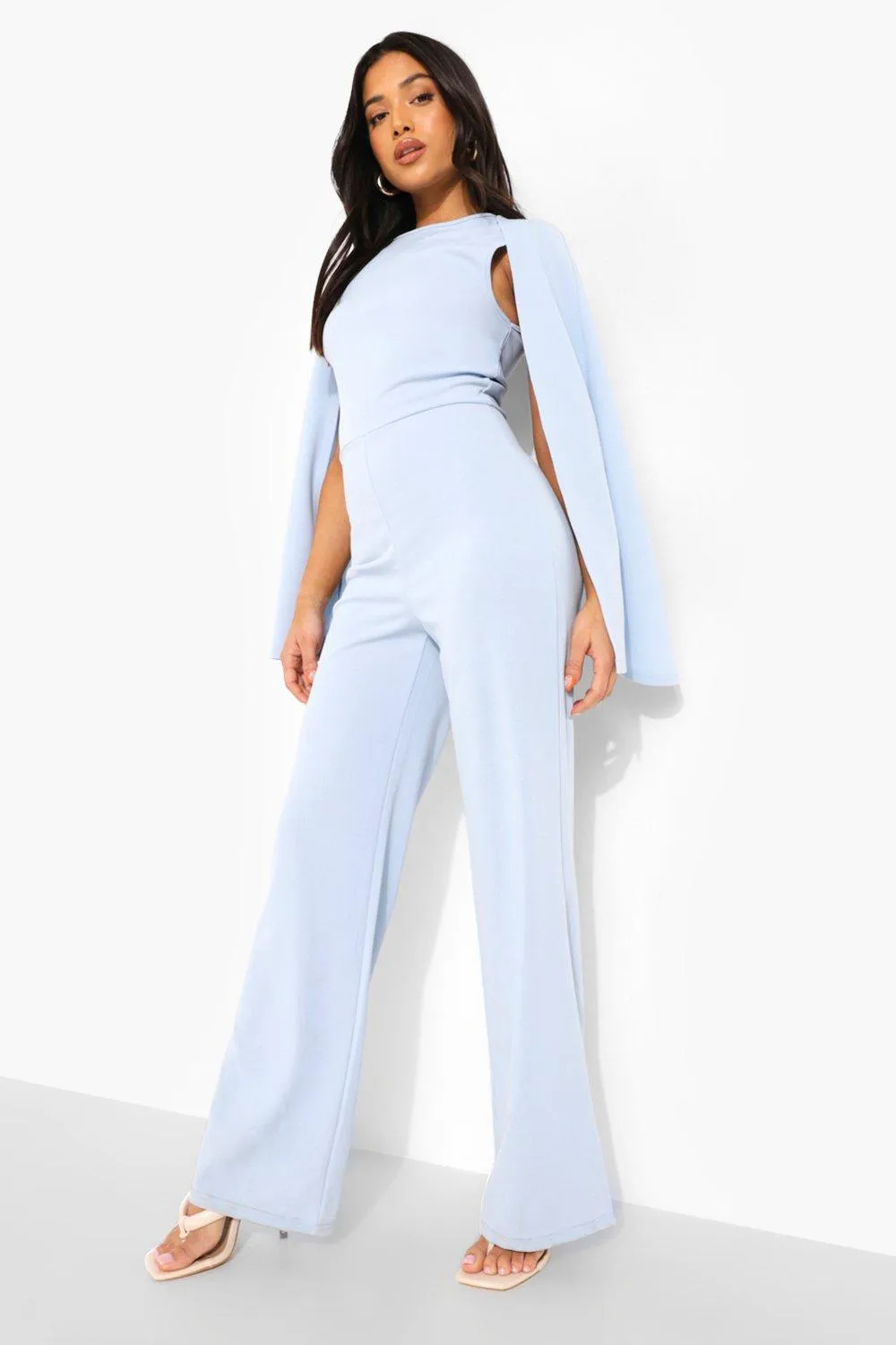 Petite Cape Sleeve Jumpsuit