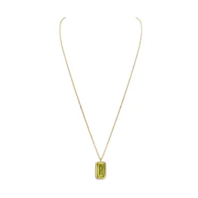 Pfefferminz necklace apple yellow gold with peridot