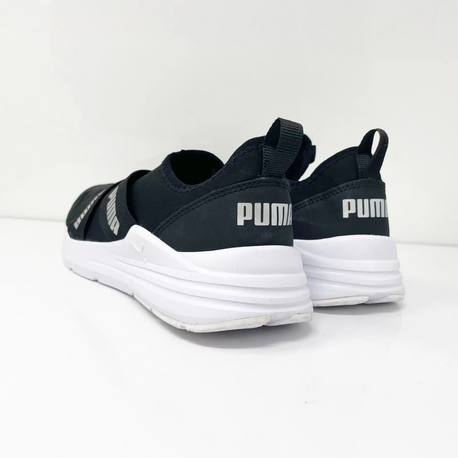 Puma Womens Wired Run Slipon 382299-01 Black Running Shoes Sneakers Size 8.5