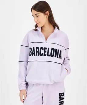 Rebellious One Juniors' Barcelona Fleece Half-Zip Sweatshirt