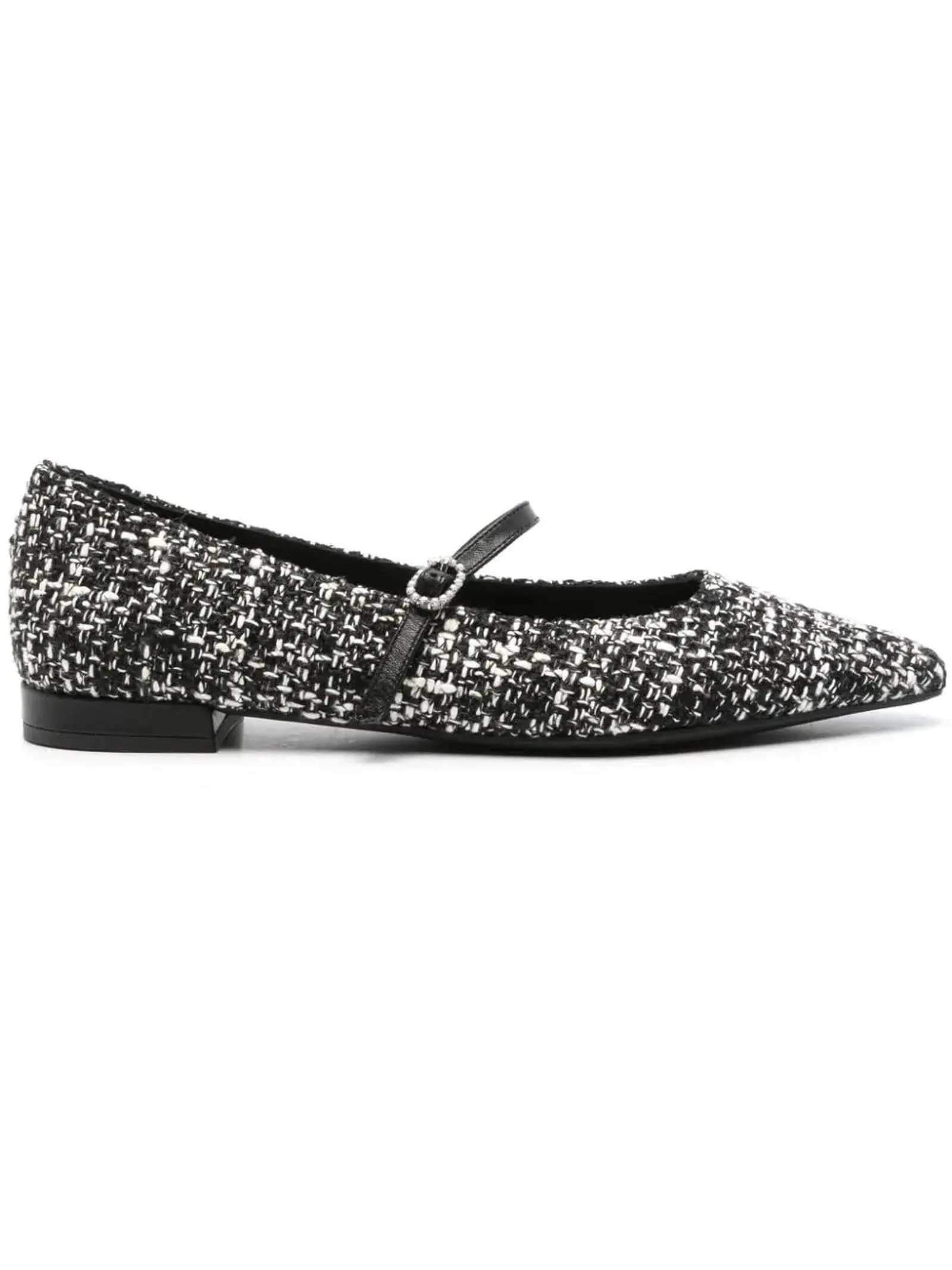 Roberto Festa Black Tweed Icaro Ballet Flats