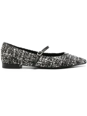 Roberto Festa Black Tweed Icaro Ballet Flats