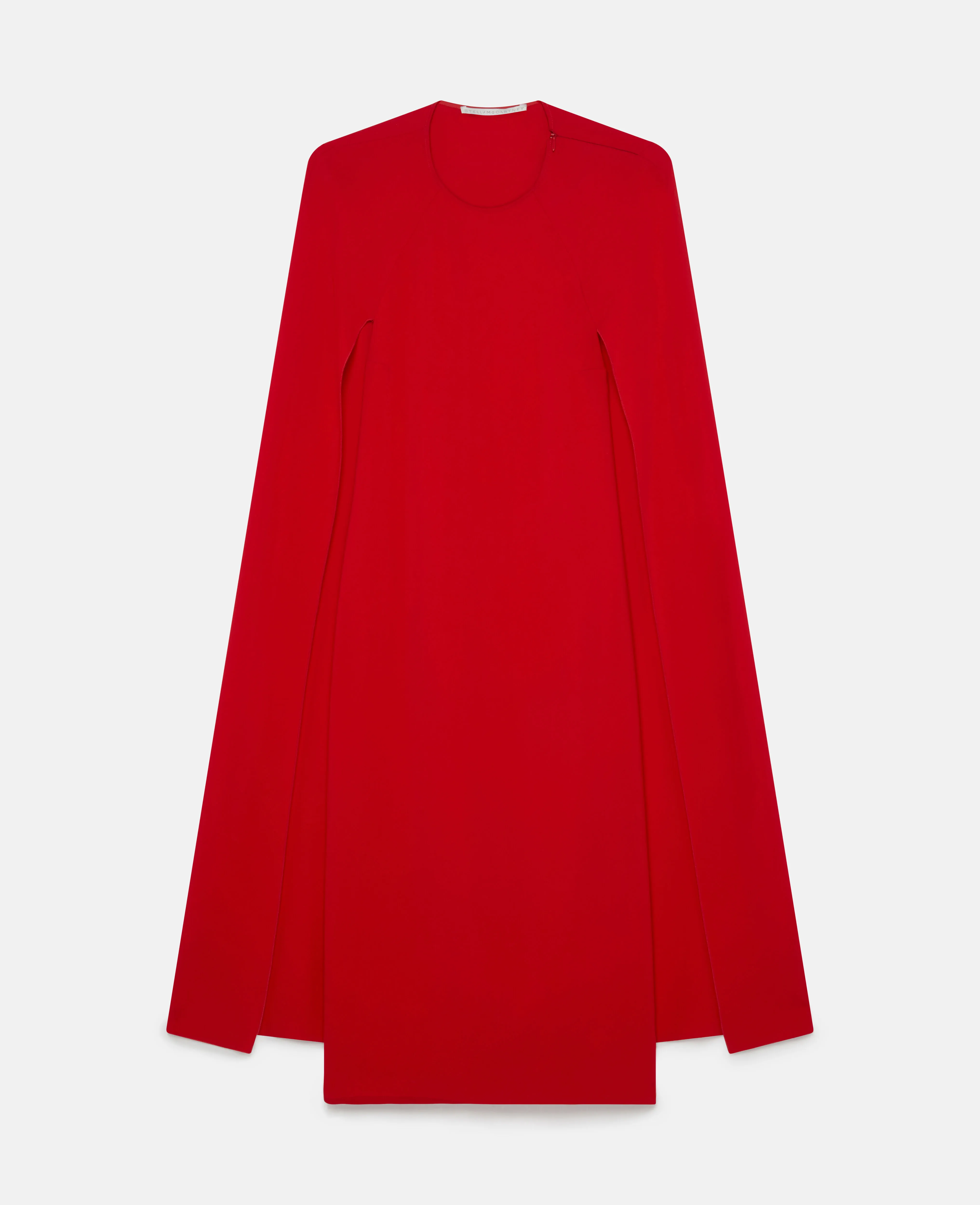 Round Neck Cape Midi Dress