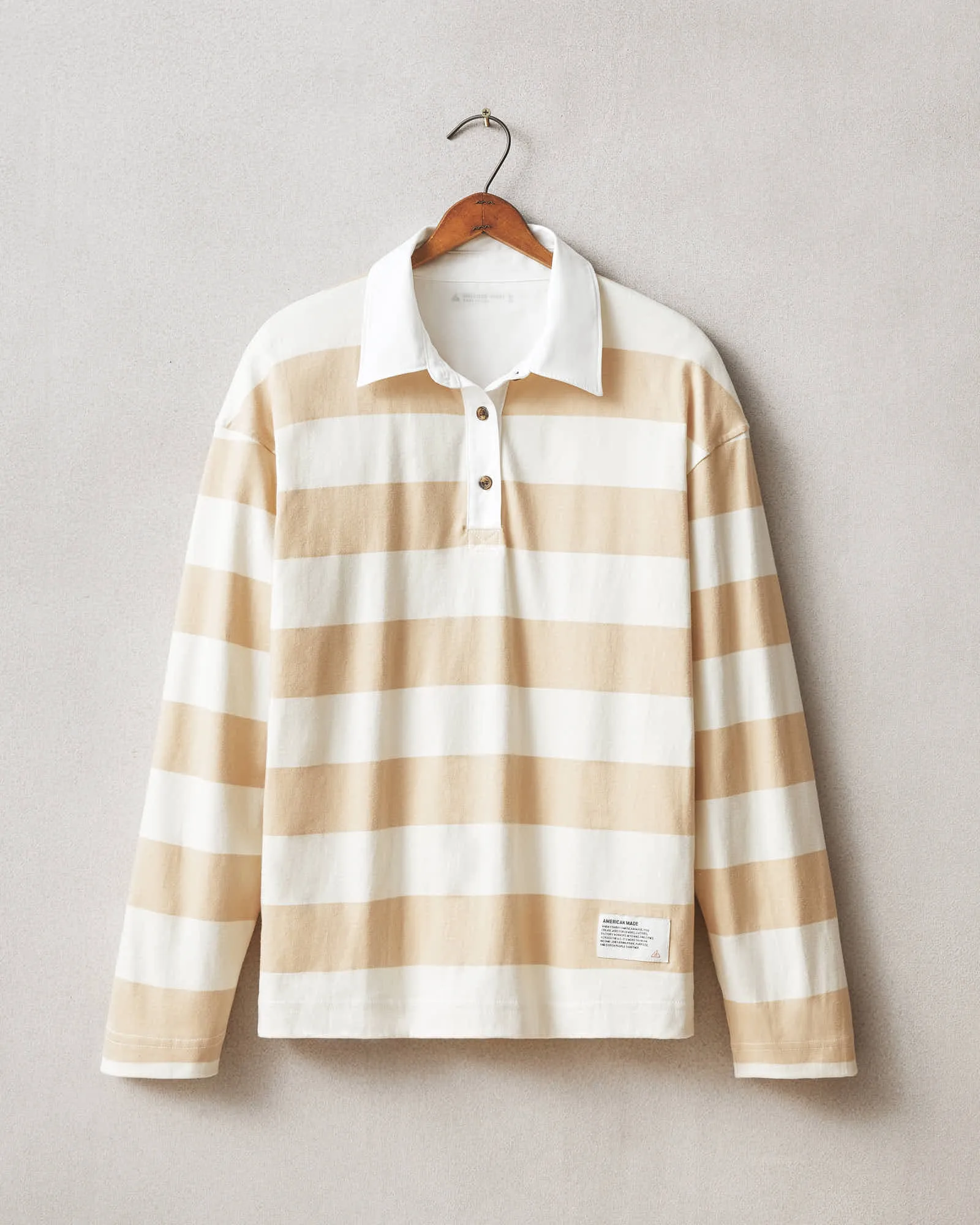 Rugby Shirt - Khaki Stripe