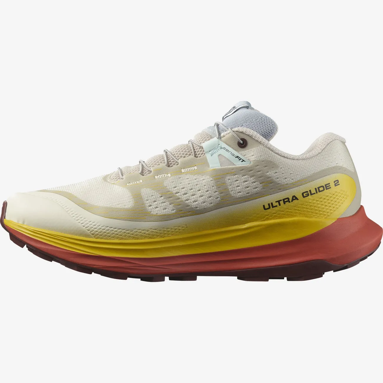 Salomon Women's Ultra Glide Running Shoes in Rainy Day Freesia Hot Sauce