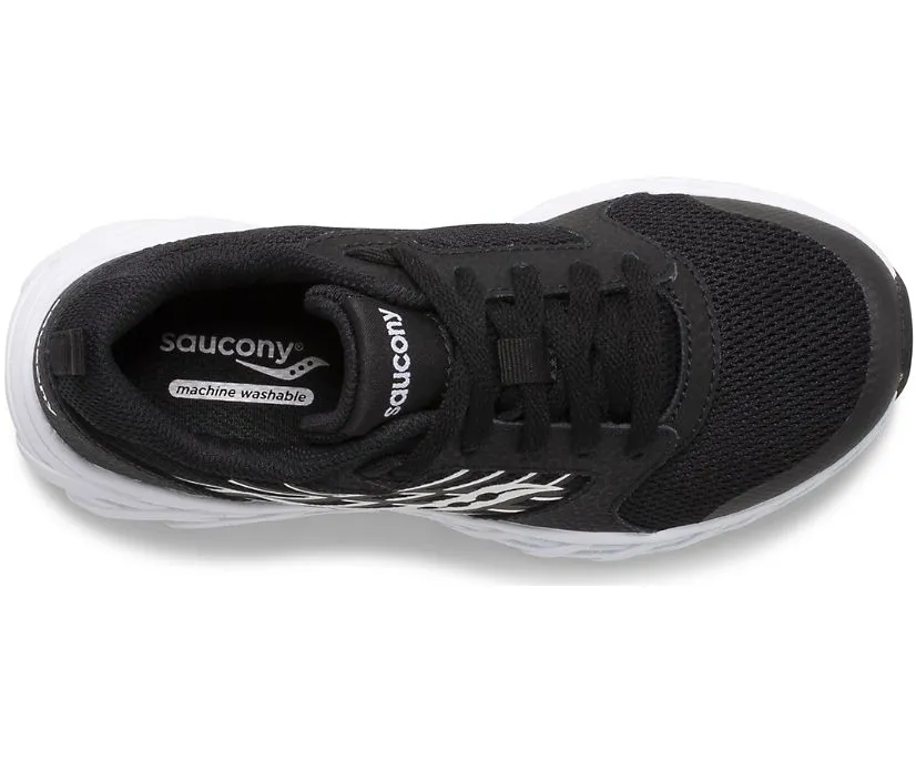 Saucony Kids Boys Wind 2.0 Lace Up Sneakers- Black