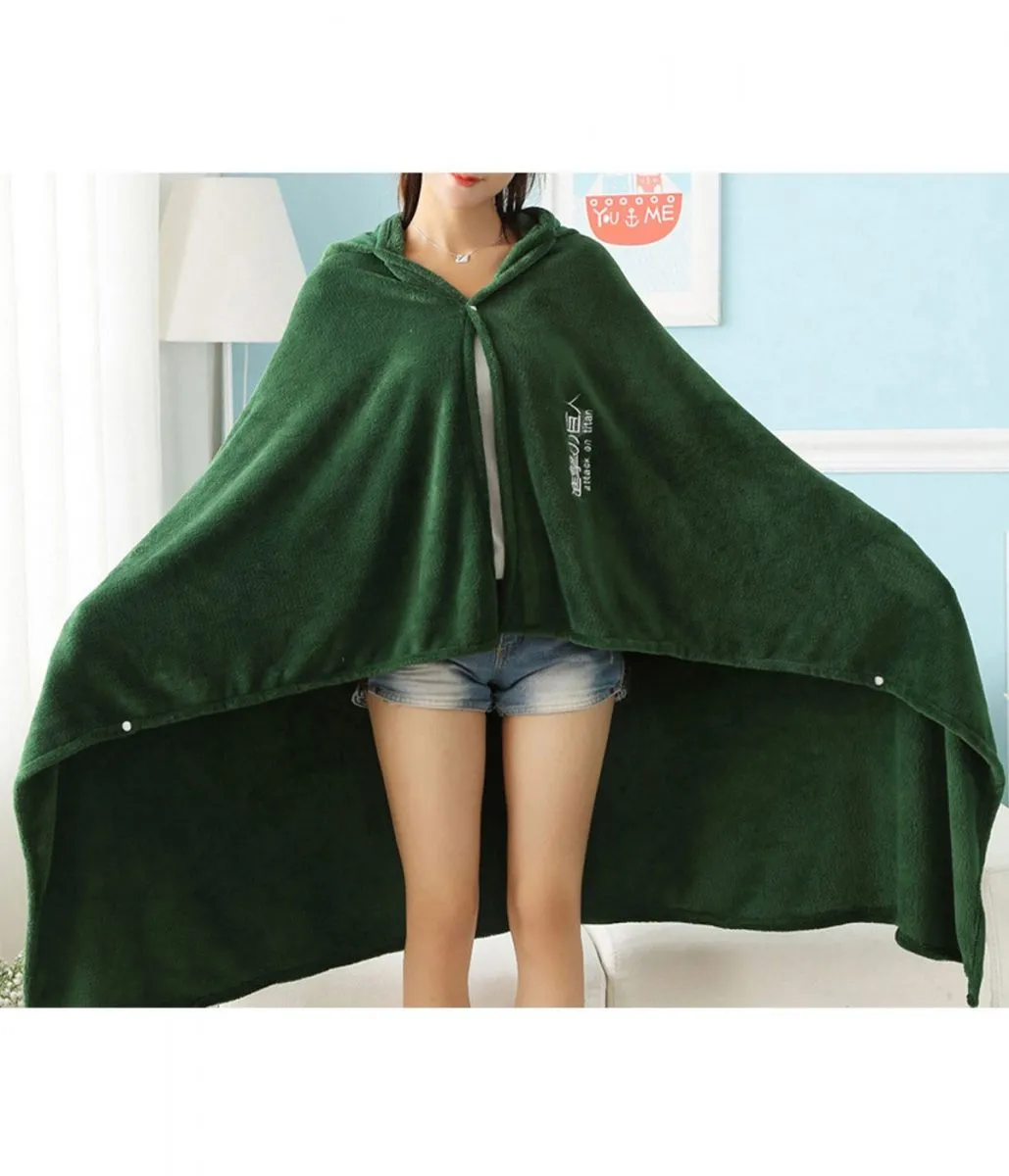 Scouting Legion Attack on Titan Blanket Green Cape